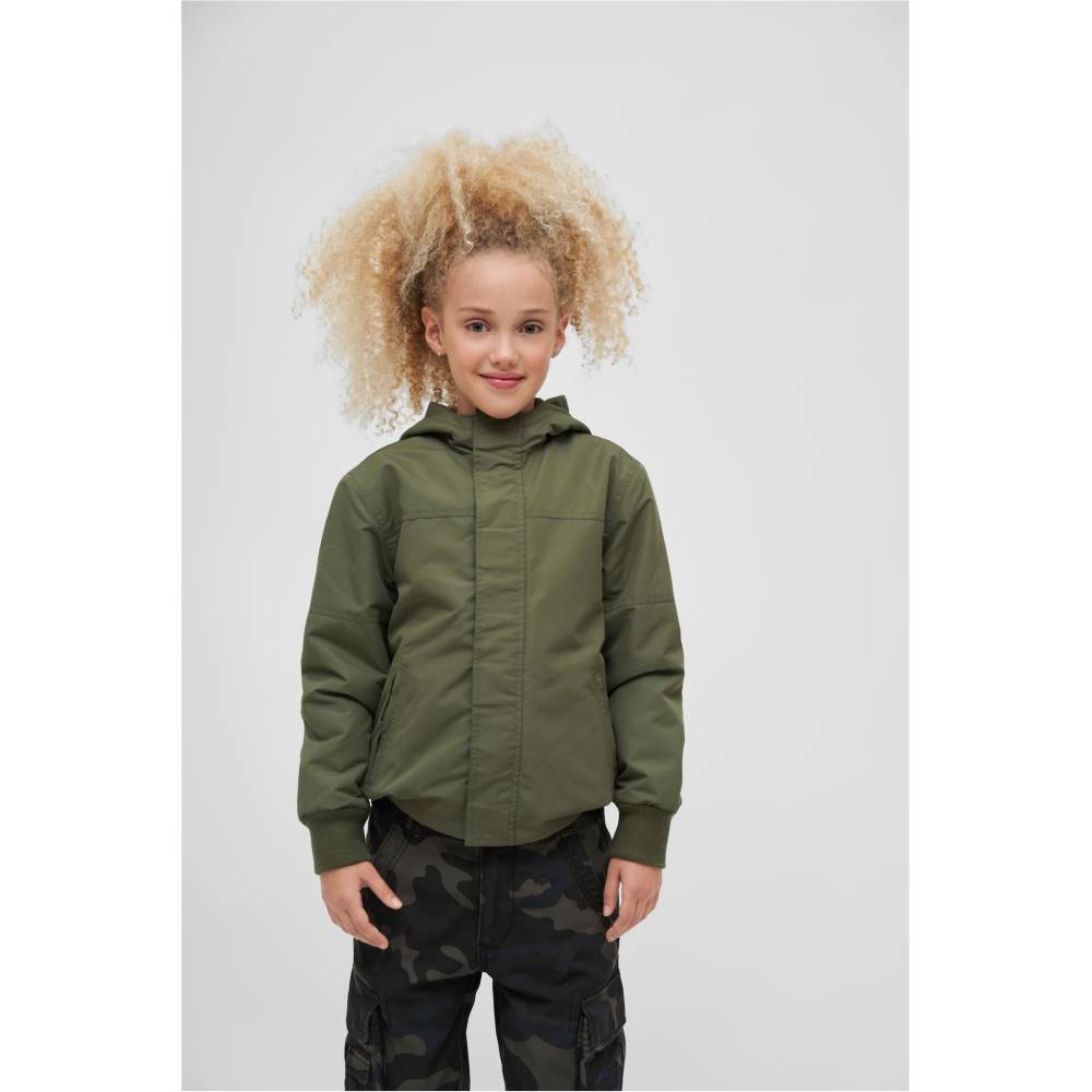 Brandit - Frontzip Kids Windbreaker jacket - Green